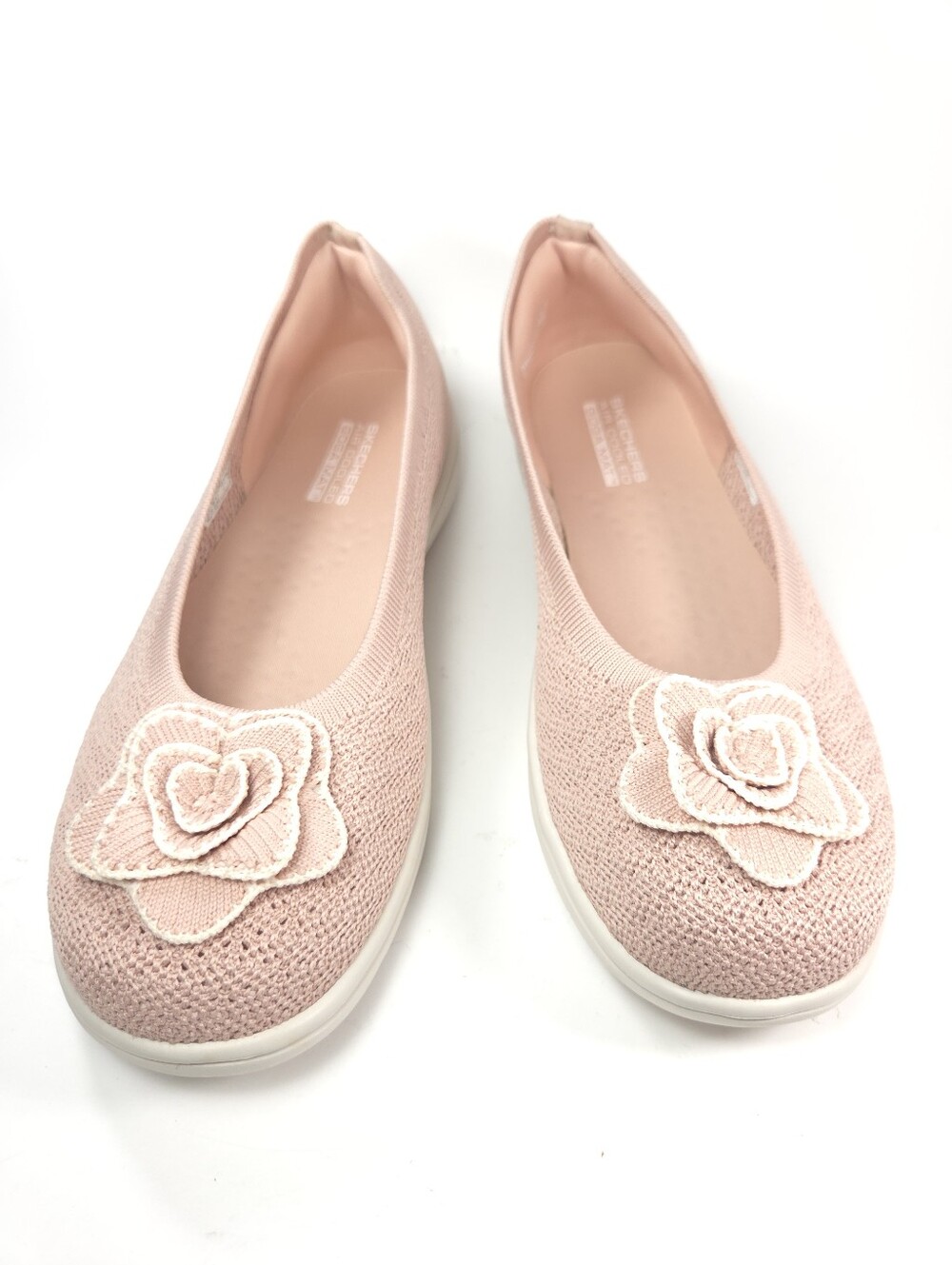 Skechers On‑the‑GO Flex Radiant Flora Blush Pink Knit Slip‑On Skimmer Sz 9 - Picture 4 of 16